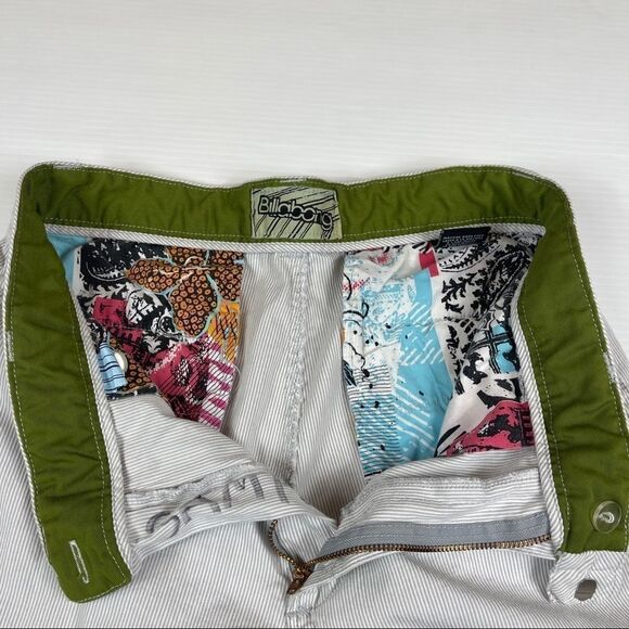 Billabong Vintage Y2K Skate Pants Casual Men’s Size 32 Gray White Stripe - Picture 6 of 13